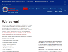 Tablet Screenshot of advancedplumbingks.com